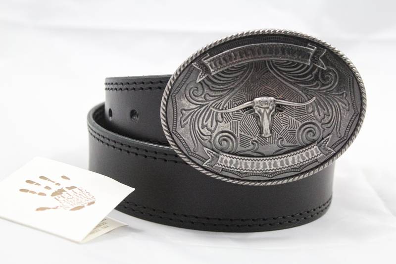 Western belt buckle with buffalo 40 mm
