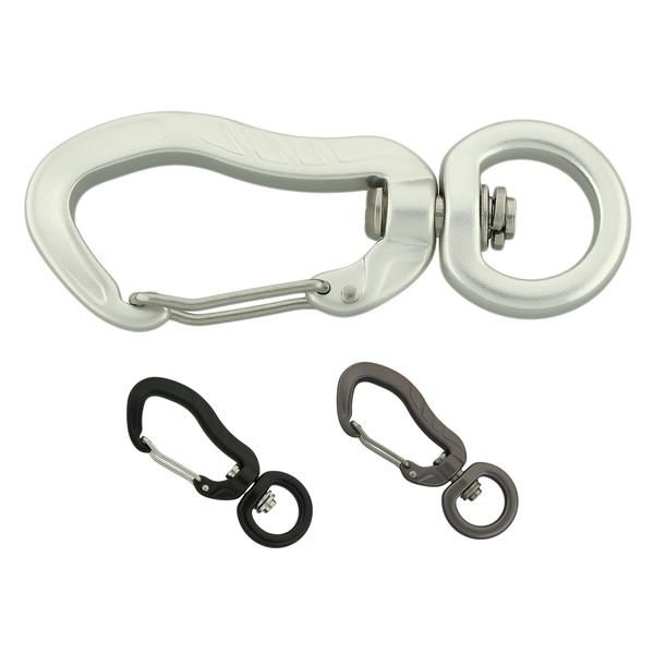 2 Aluminum Snap Hook Carabiner D Ring Combination Lock Clip Hiking