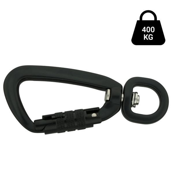 Aluminium snap hook 86 mm, strength 400 kg