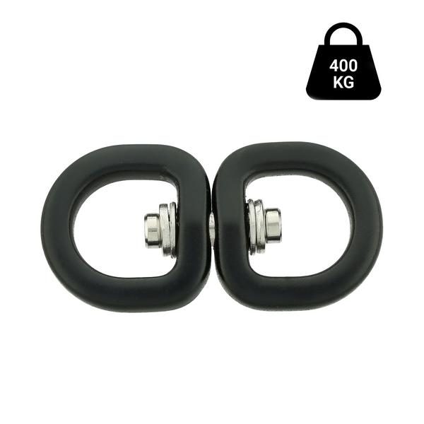 Swivel eye Carabiner Black 65 mm