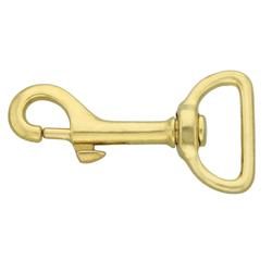 C5204 1/2 Natural Brass, Sling Lever Snap, Solid Brass-LL
