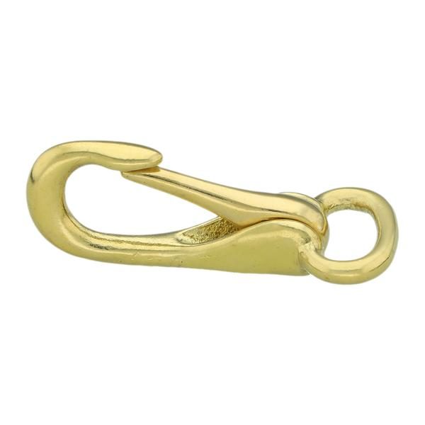 Brass Plated Snap Hook D Ring - 0.75 x 1 5/8 — Leather Unlimited