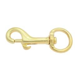 2X 59mm Brass Trigger Bolt Snap Clip Hook with 18mm Swivel-Eye for Pet Strap 