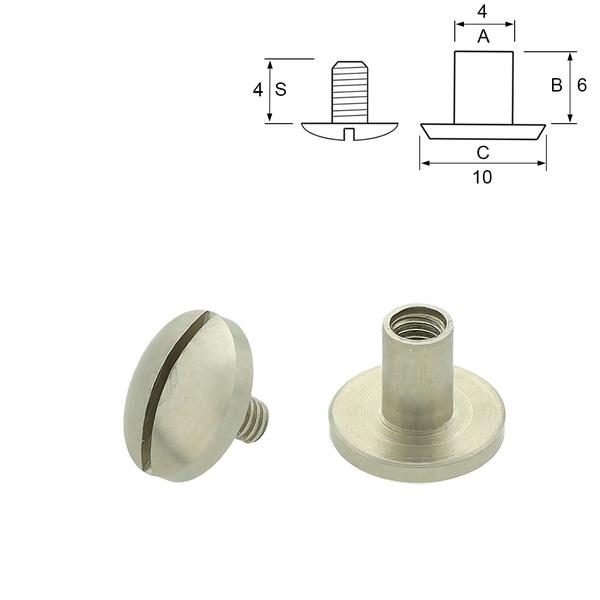 Steel screw post 4 - 10 mm (10 pcs), Stainless Steel