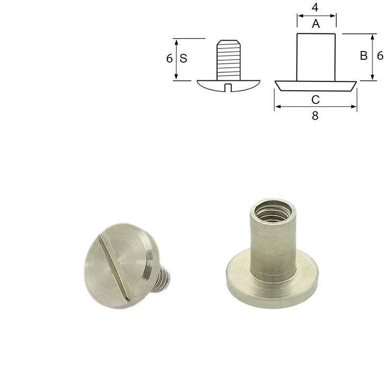 Steel screw post 4 - 10 mm (10 pcs), Stainless Steel