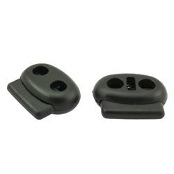 Ravenox Surmount Dual Cord Lock | Plastic Cord Toggle Stoppers Black / 100 Pack