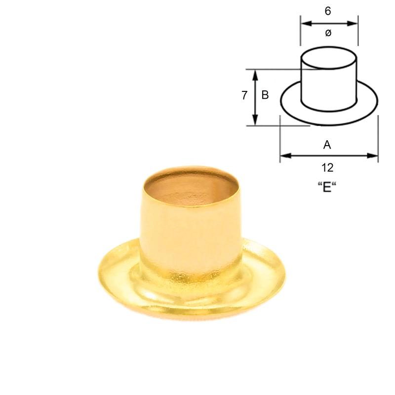 Œillet ovale laiton jaune 40 x 10 mm - Miederhoff