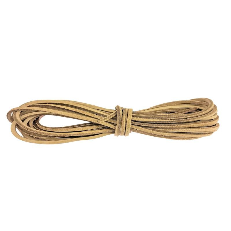 Shop GORGECRAFT 5.5 Yards Genuine Leather Cord 0.31 Wide Flat