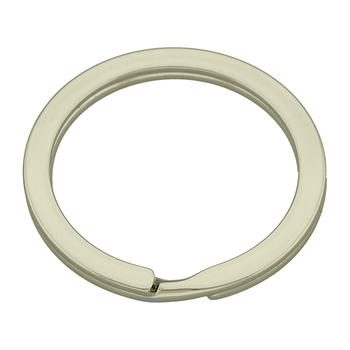 Flat Split O Ring, chrome plated.