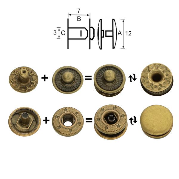 18mm Brass Button Cover Silver Tone Findings 12 Pieces -  Canada