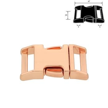  3/4 (20 mm) de oro rosa hebilla de liberación de metal  ajustador mochila hebillas de cincha Hardware, collar para mascotas, correa  de monedero, hebilla de cierre de cierre de 1 pieza (