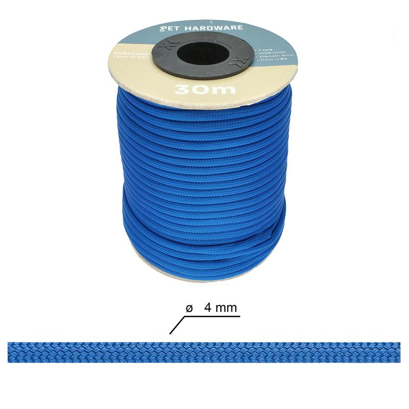 Paracord, bulk purchase, zig-zack, blue and purple, 4mm, 30m