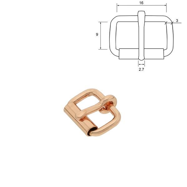 Roller buckle 16 - 40 mm, Rose Gold