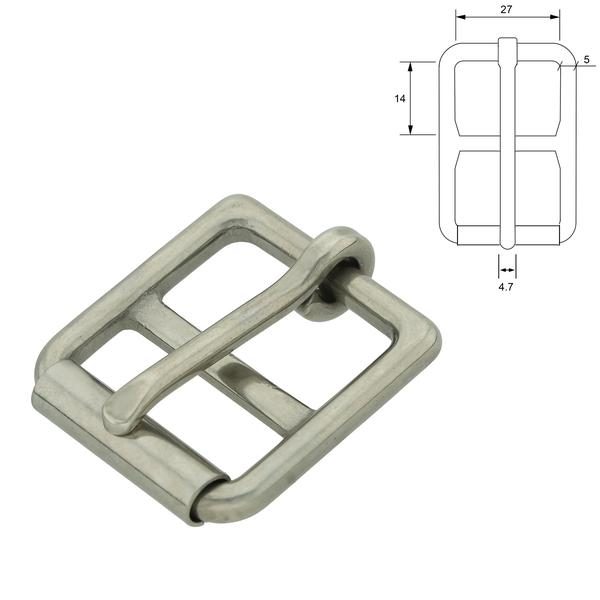 Roller buckle 27 mm, Stainless Steel