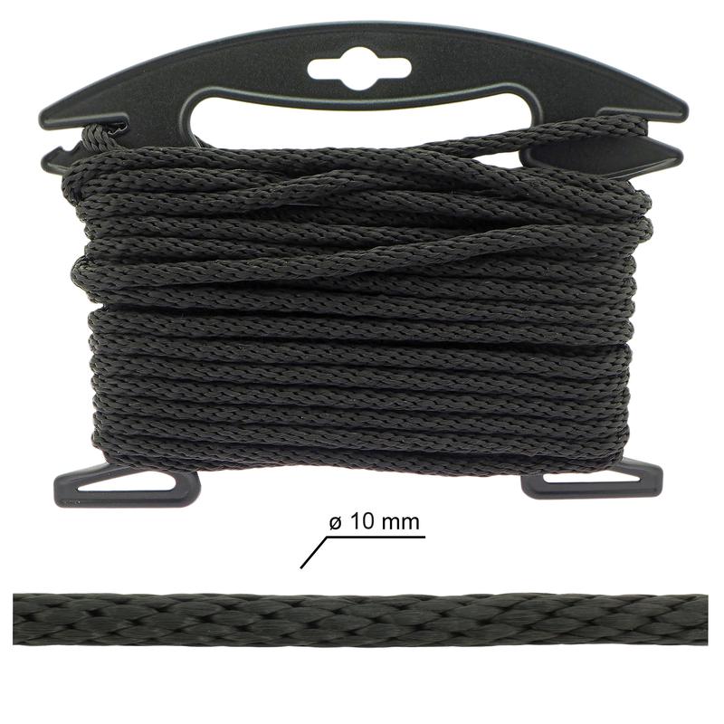 Cuerda de plástico para tirar de la cola, cuerda negra duradera