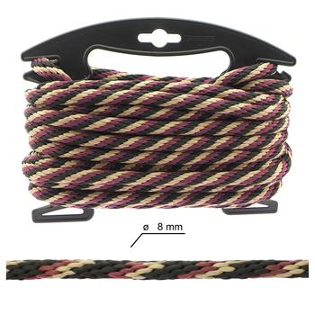 PP Multifilament Solid Braided Rope - Black / Beige / Brown, ø 6 - 16