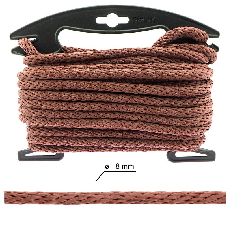 PP Multifilament Solid Braided Rope - Brown, ø 6 - 16 mm