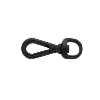 Rope snap hook for leashes 65 mm/13-18 - Black