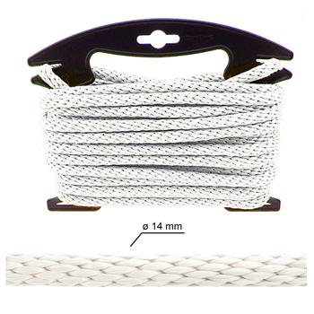 PP Multifilament Solid Braided Rope - White, ø 14 - 16 mm