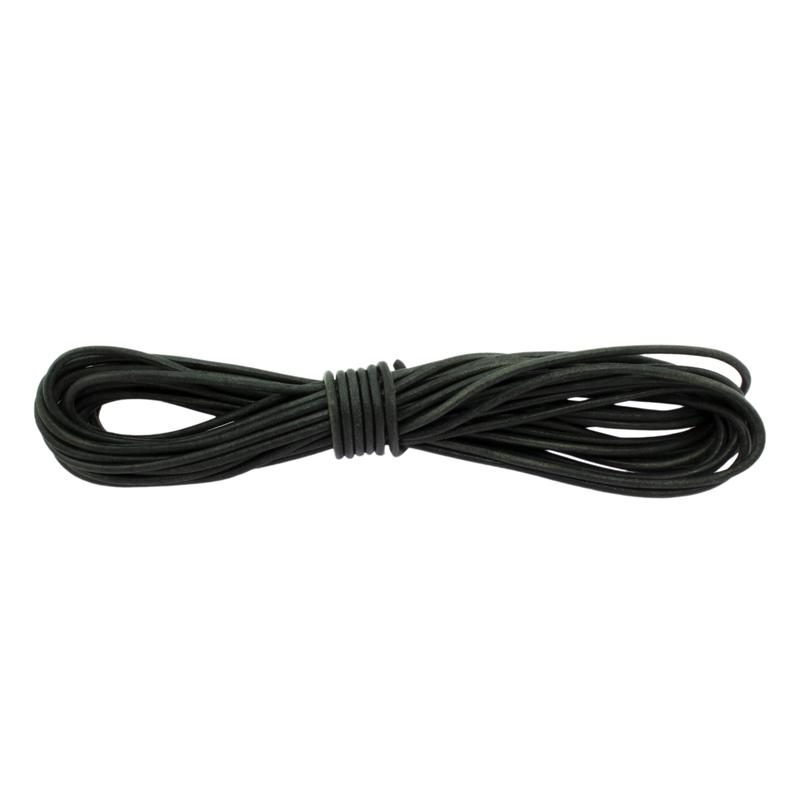 Leather Round Cord / Black Leather Cording — Leather Skins