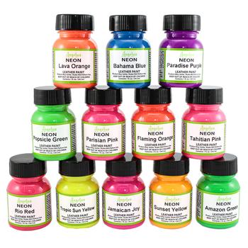 Set of 12 Angelus acrylic paints for leather