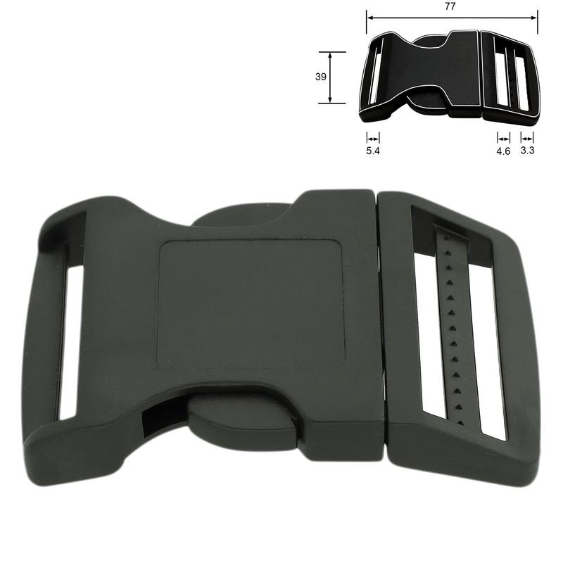 10pcs 10MM Black Inside Diameter Of Contoured Side Release For Paracord  Bracelet Plastic Pet Buckle