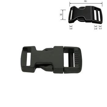 Boucle clip plastique noir 40 mm