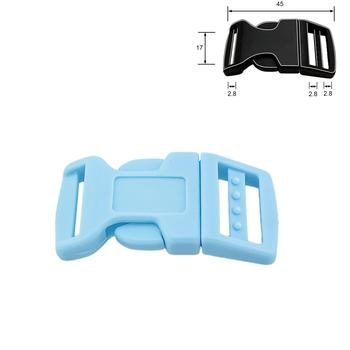 1/2 Inch Side Release Buckle Single Adjust Contoured Blue