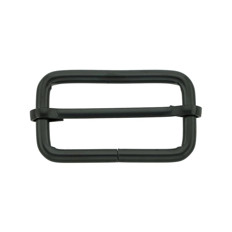 SYSOLYWIN 2 inch Inside Bottom Size Bronze Silver Black Suspender Buckle  with Rectangle Buckle Sliding Bar Pack of 6 Sets