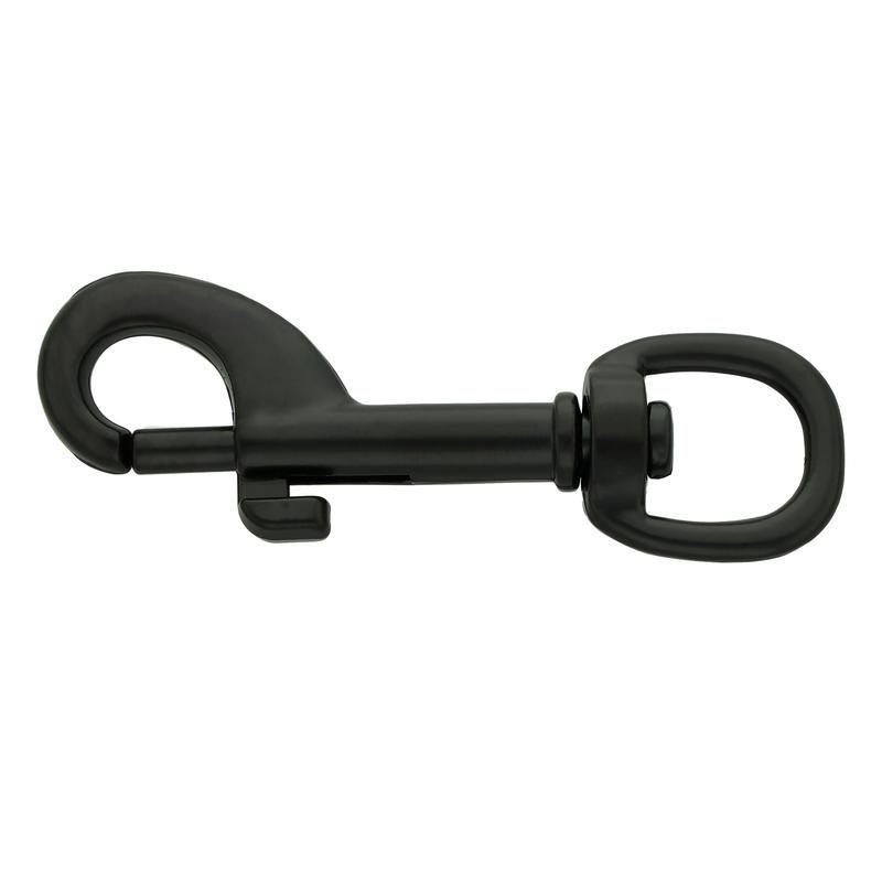 Snap Hook with Lock Black 70 mm Ø 25 mm