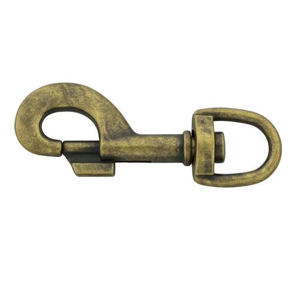 Snap Hook Large 85 mm/17 - Antique Brass