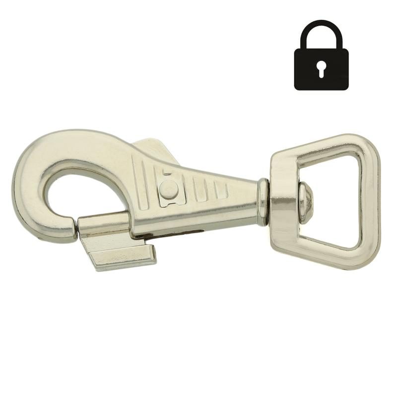 Snap Hook with Safety Lock 83 mm/20-25Q, square eye