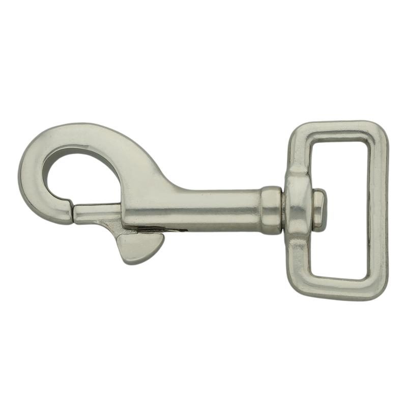 Two Small Steel Snap Hooks on a White Background Stock Photo - Image of  attaching, anticorrosion: 299218210