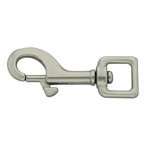 Stainless Steel Snap Hook 67 mm, Square Swivel ø 13 - 25 mm