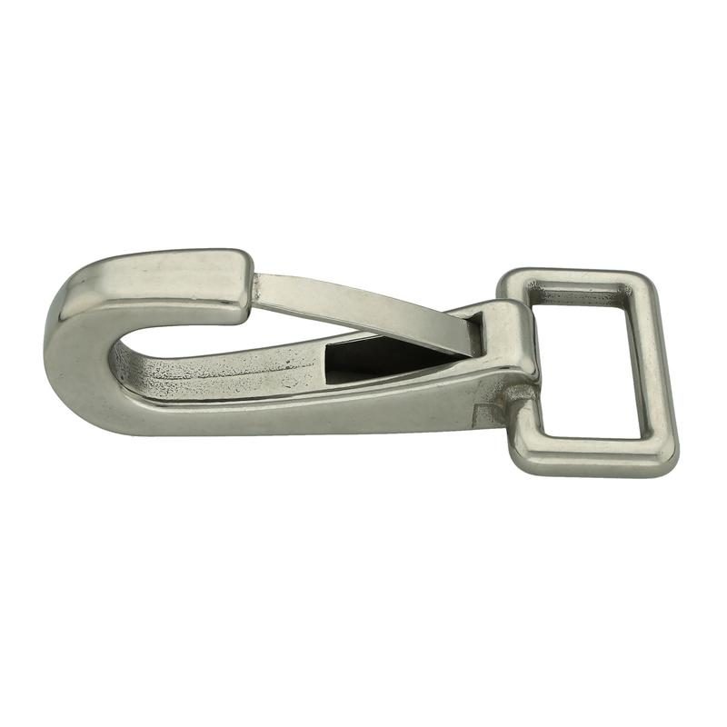 Stainless Steel Snap Hook 79 mm, Square Fixed Swivel ø 25 mm