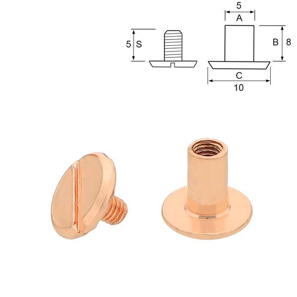 Buy Belt Buckle Screws, Rose Gold