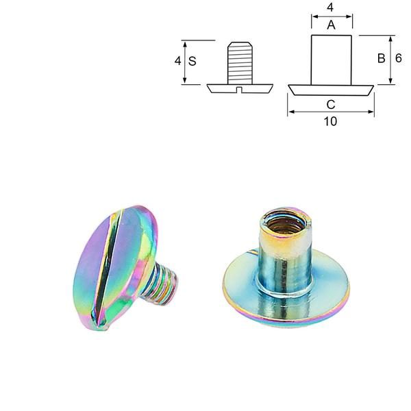 Steel screw post 4 - 10 mm (10 pcs), Stainless Steel