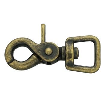 Solid Brass Scissor Snap Square Eye Swivel Trigger Snap Hook