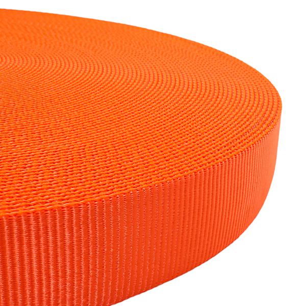 Polyester Webbing - Neon Orange, 15 - 40 mm