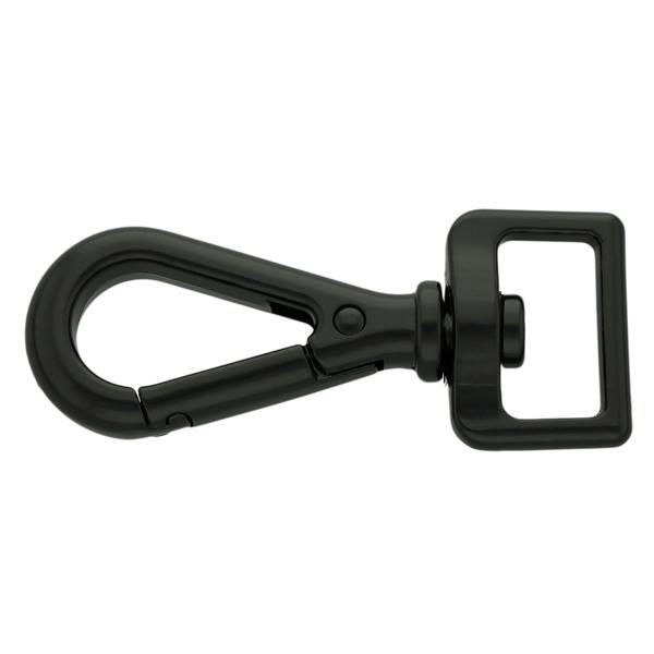Webbing snap hook for leashes 64 mm/16-25Q - Black