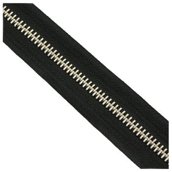 Metal YKK zipper two-way – Silver/Black ribbon